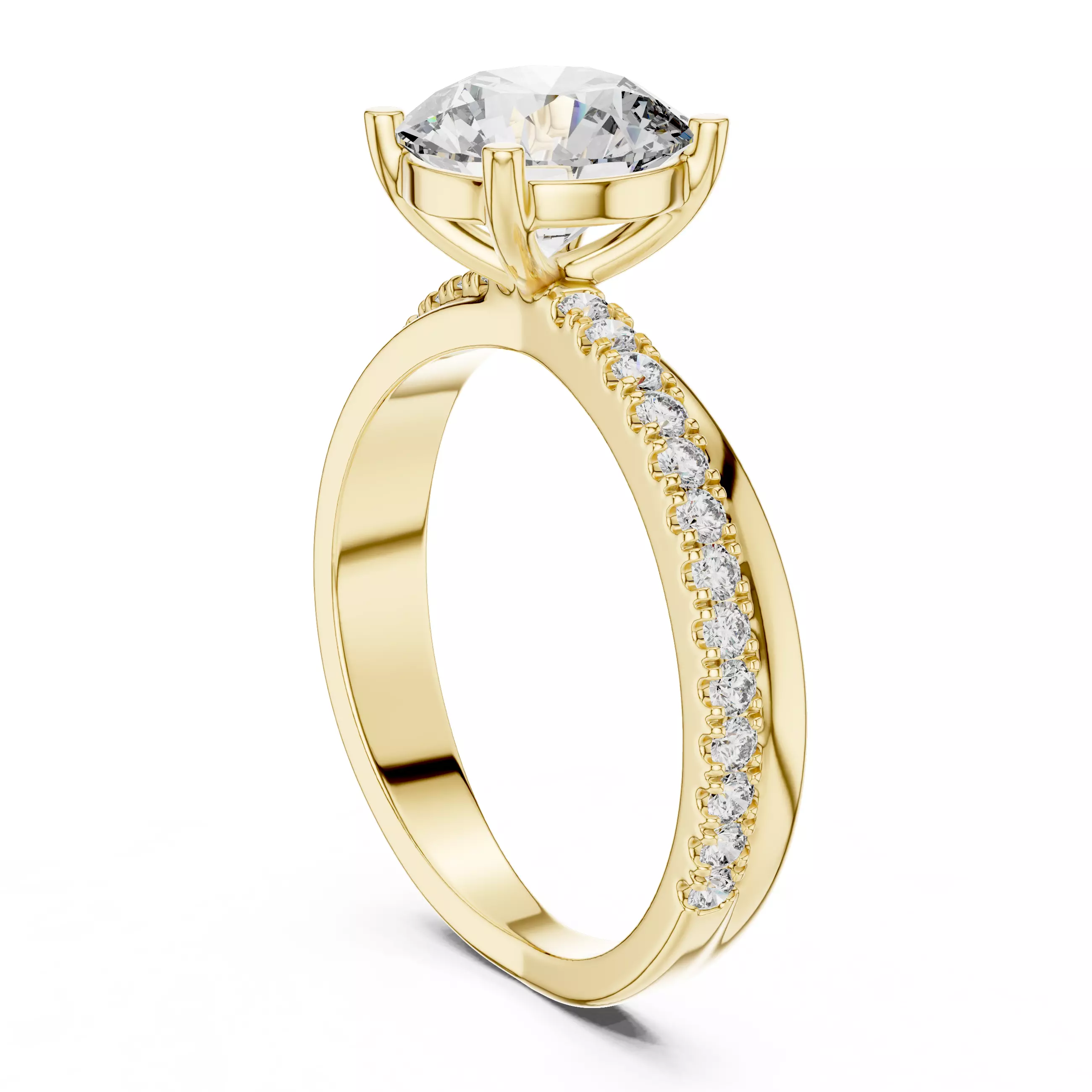 Solitaire Ring 3dm stl renders animation videos details 3D print model_10