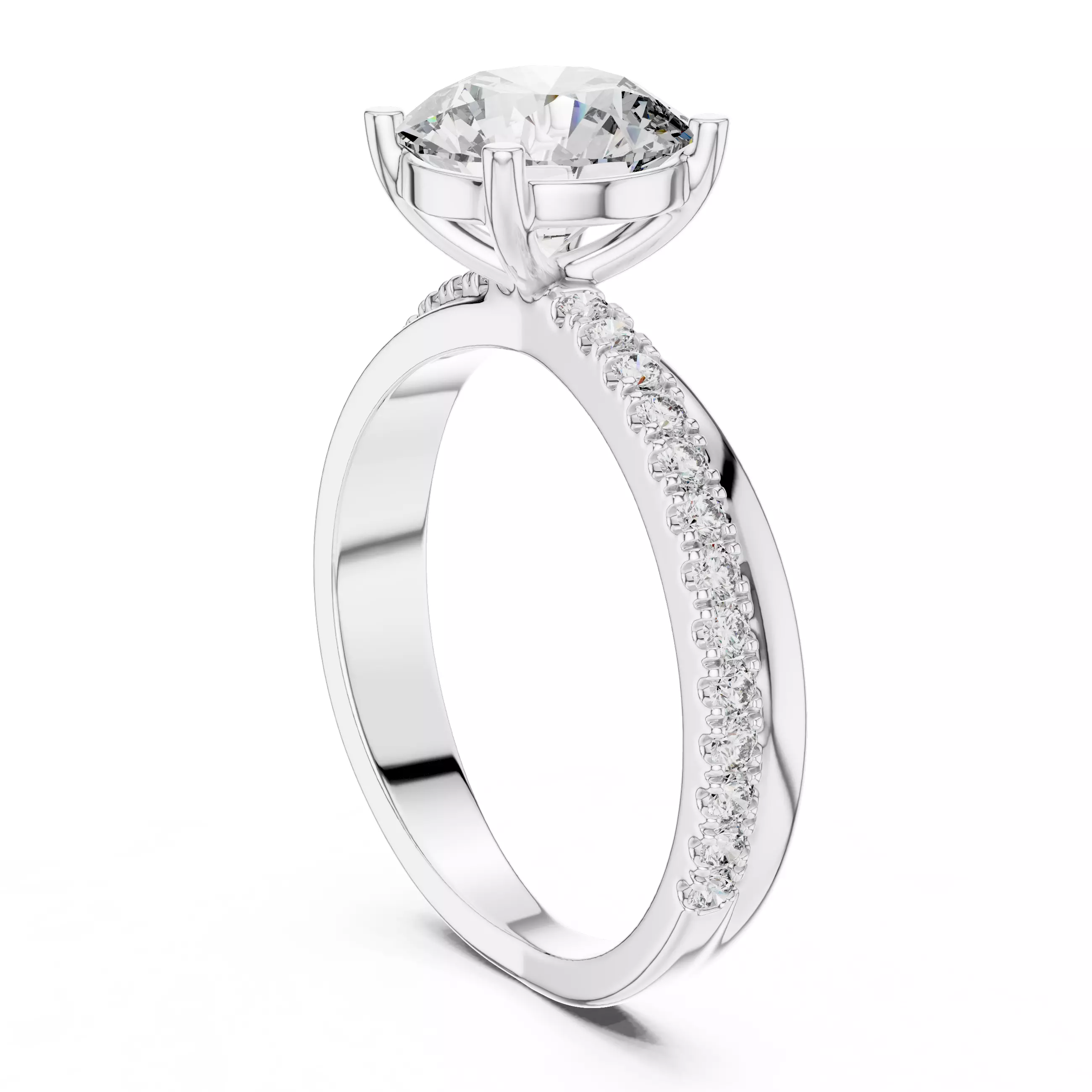 Solitaire Ring 3dm stl renders animation videos details 3D print model_6