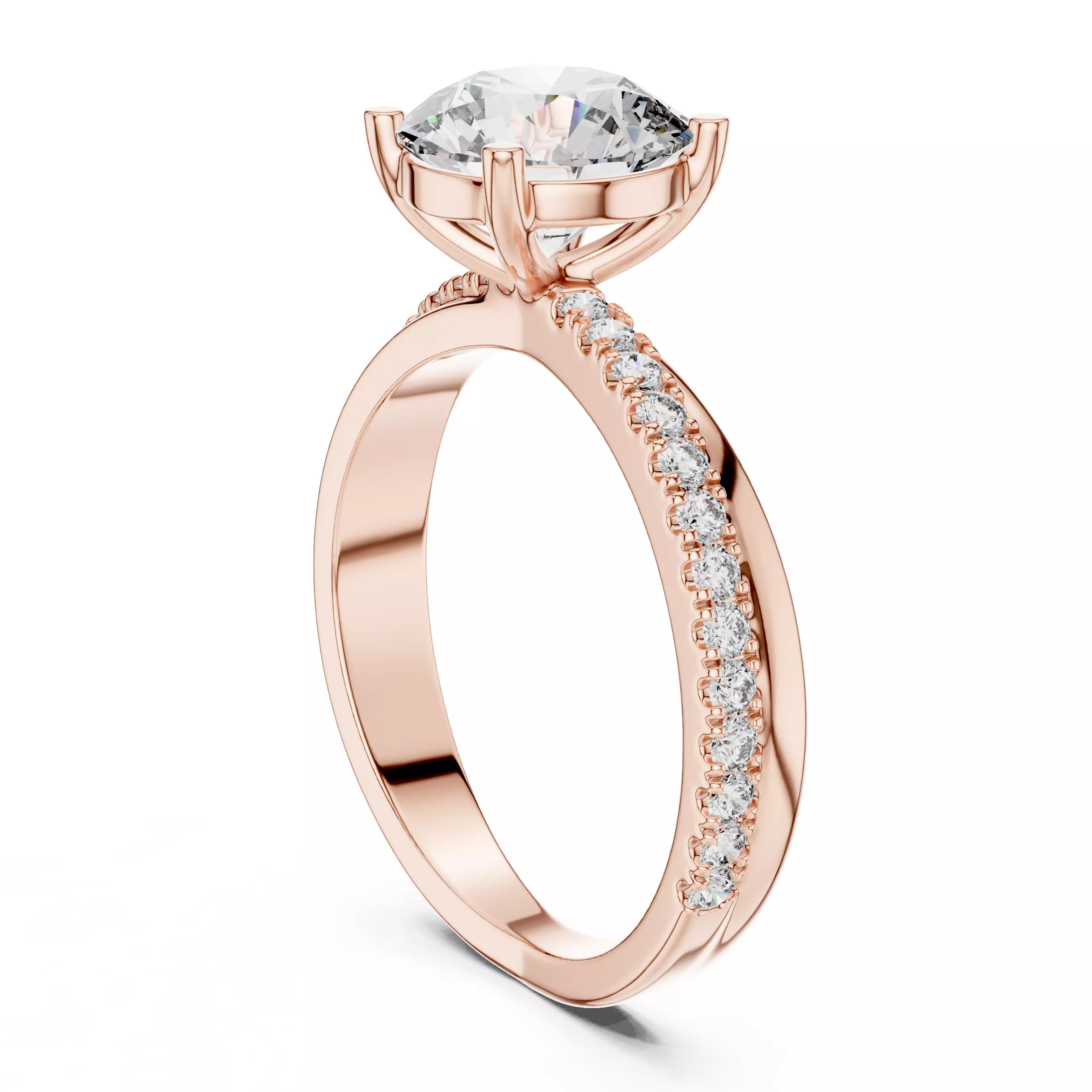 Solitaire Ring 3dm stl renders animation videos details 3D print model_3