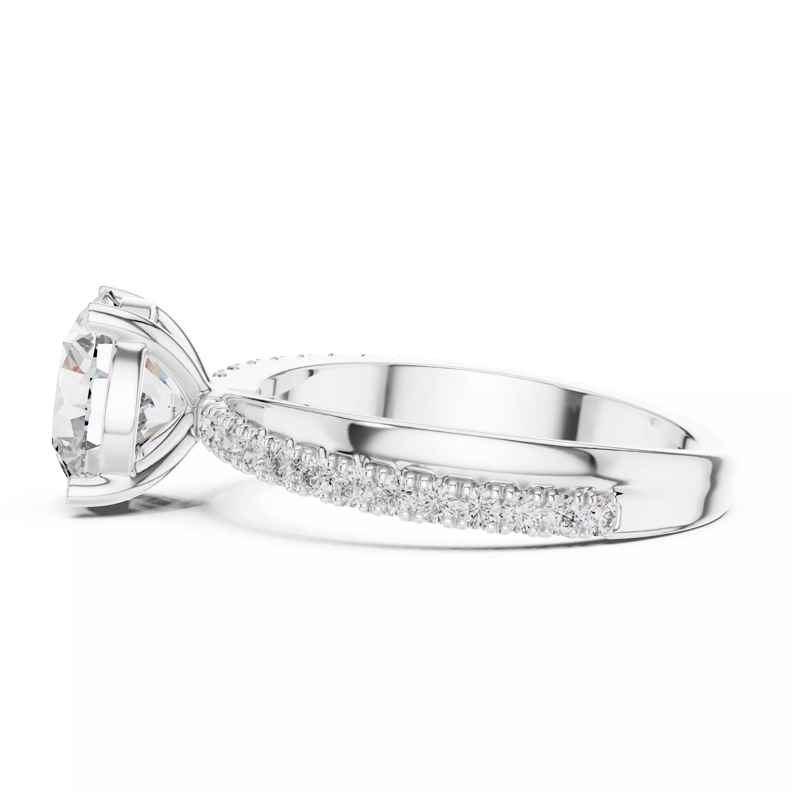 Solitaire Ring 3dm stl renders animation videos details 3D print model_8