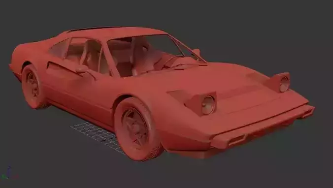 Ferrari 308 GTS 1986 3D print model