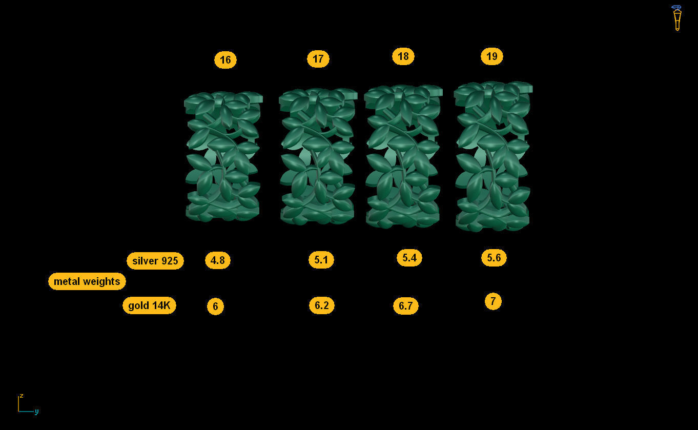 ring sprigs 3D print model_4