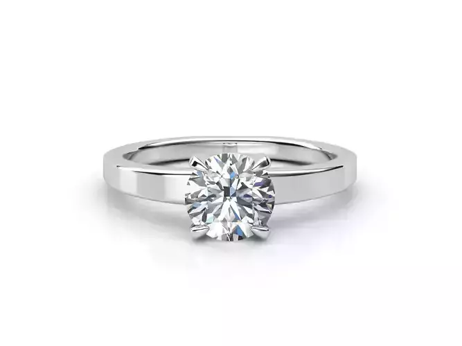 ZLS07 solitaire engagement ring with oval cut diamond