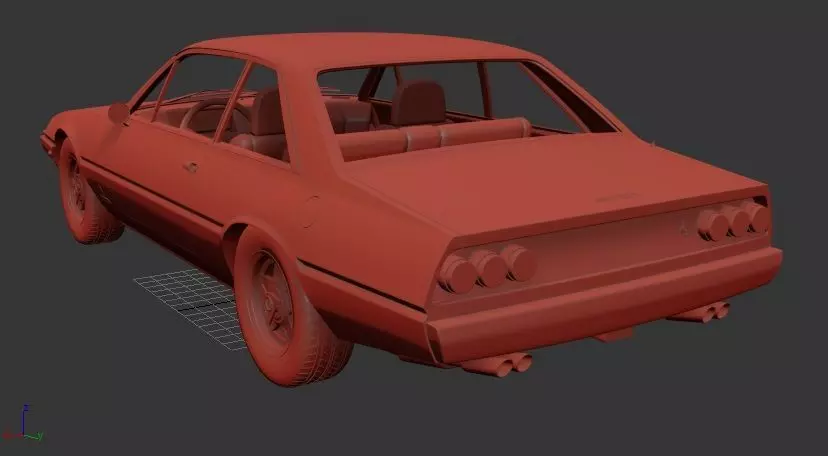 Ferrari 365 GT4 2plus2 1972 3D print model_2