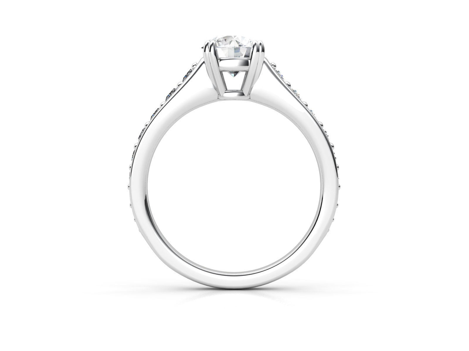 ZLSA01 round diamond engagement ring gold 3D print model_2