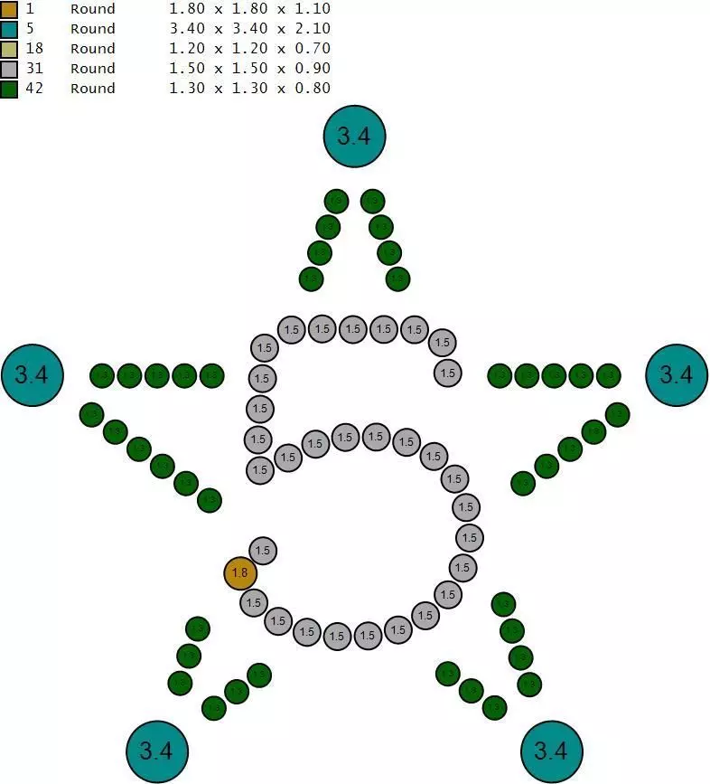 5 star Pendant 3D print model_5