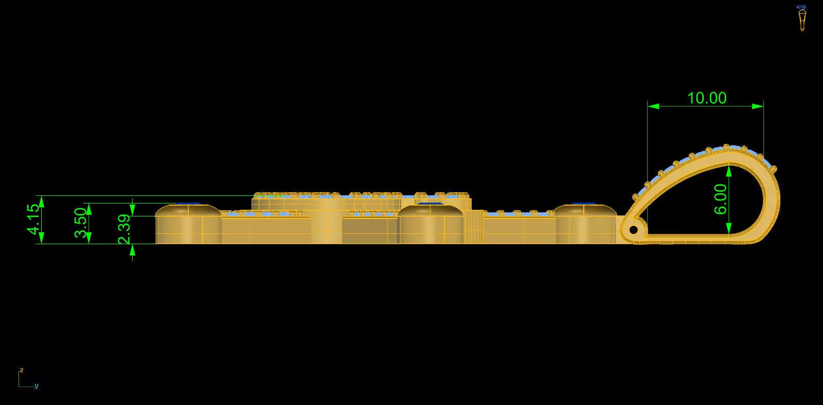 5 star Pendant 3D print model_4