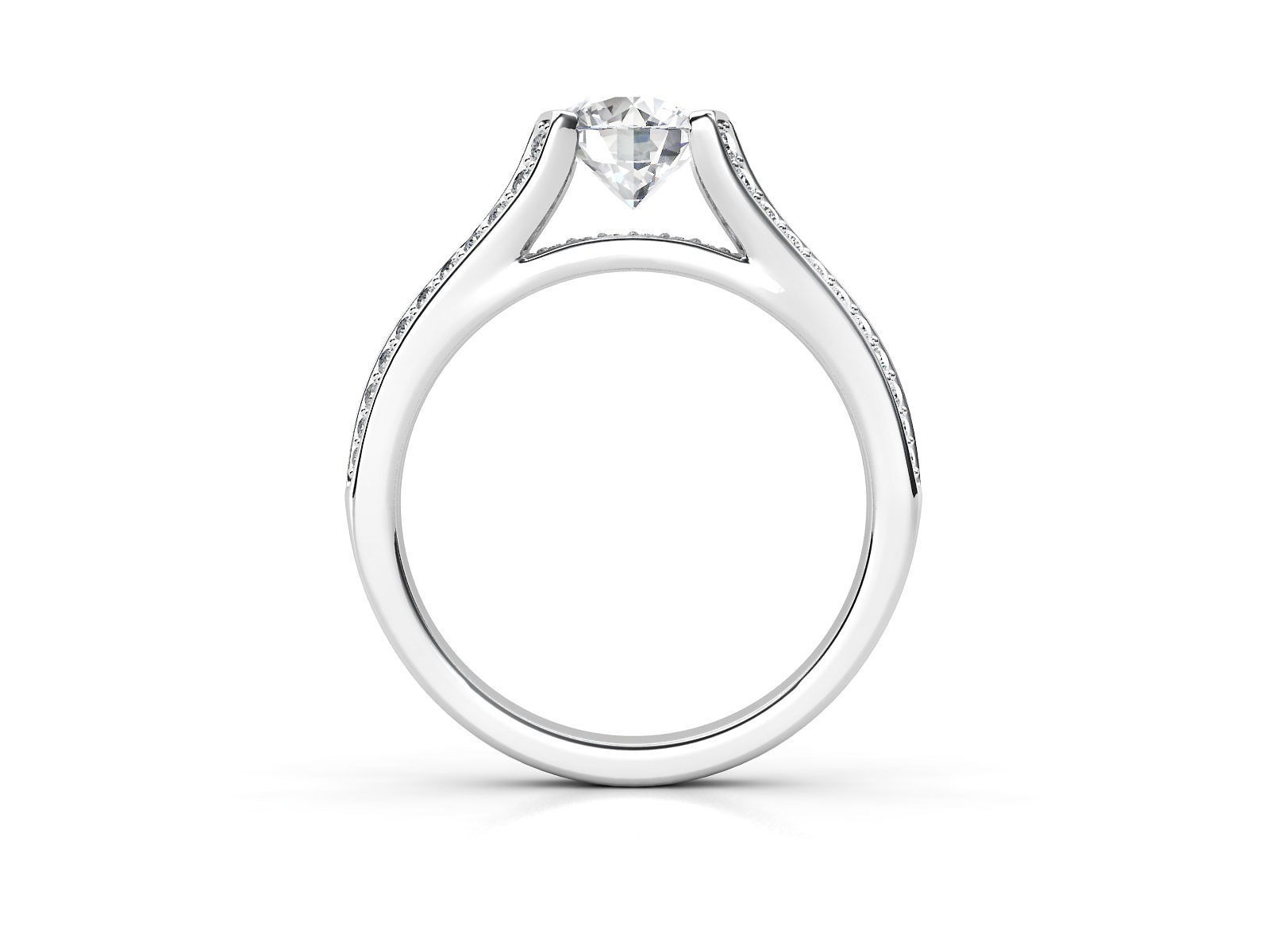ZLSA02 diamond engagement ring gold 3D print model_2