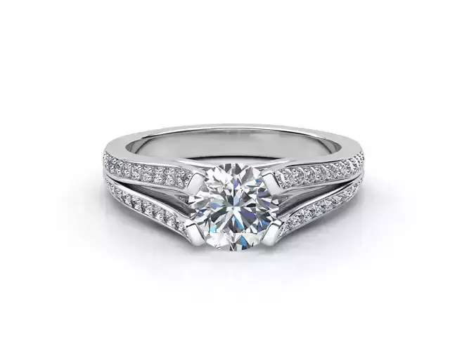 ZLSA02 diamond engagement ring gold