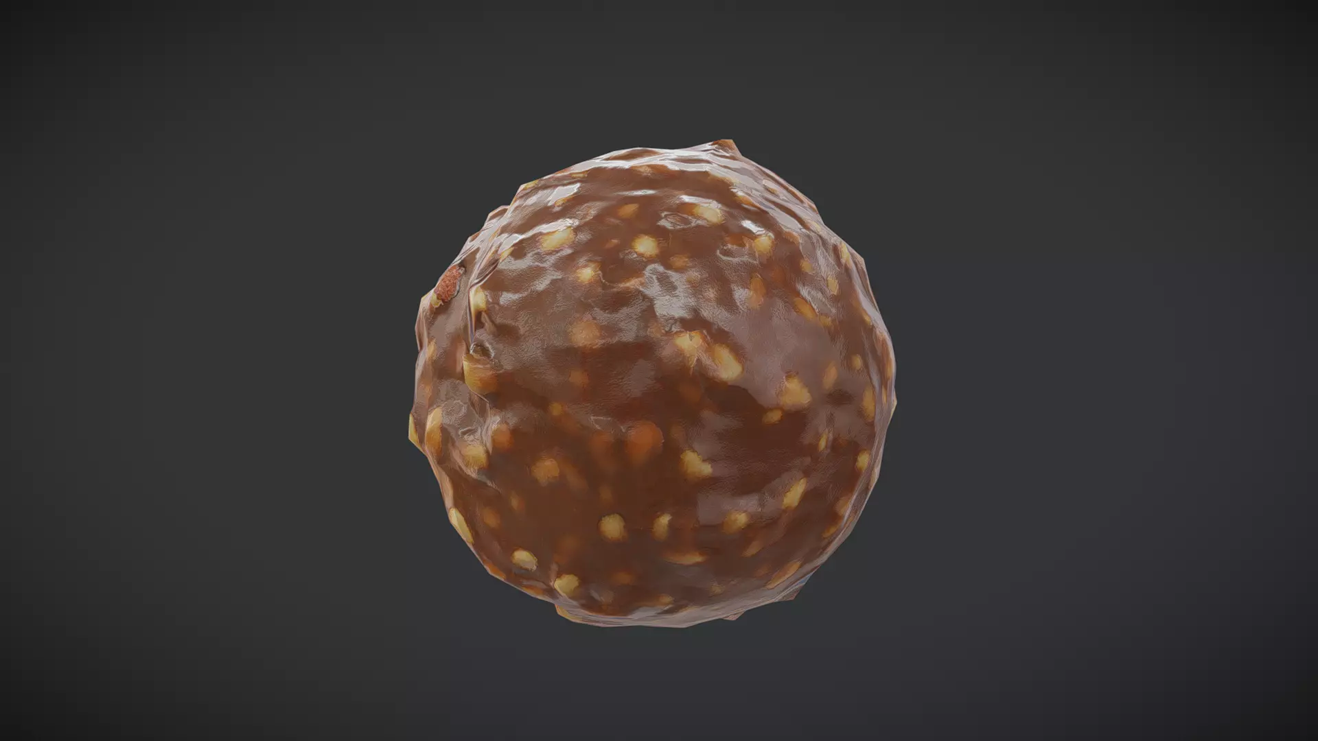 Chocolate Praline Low-poly 3D model_0
