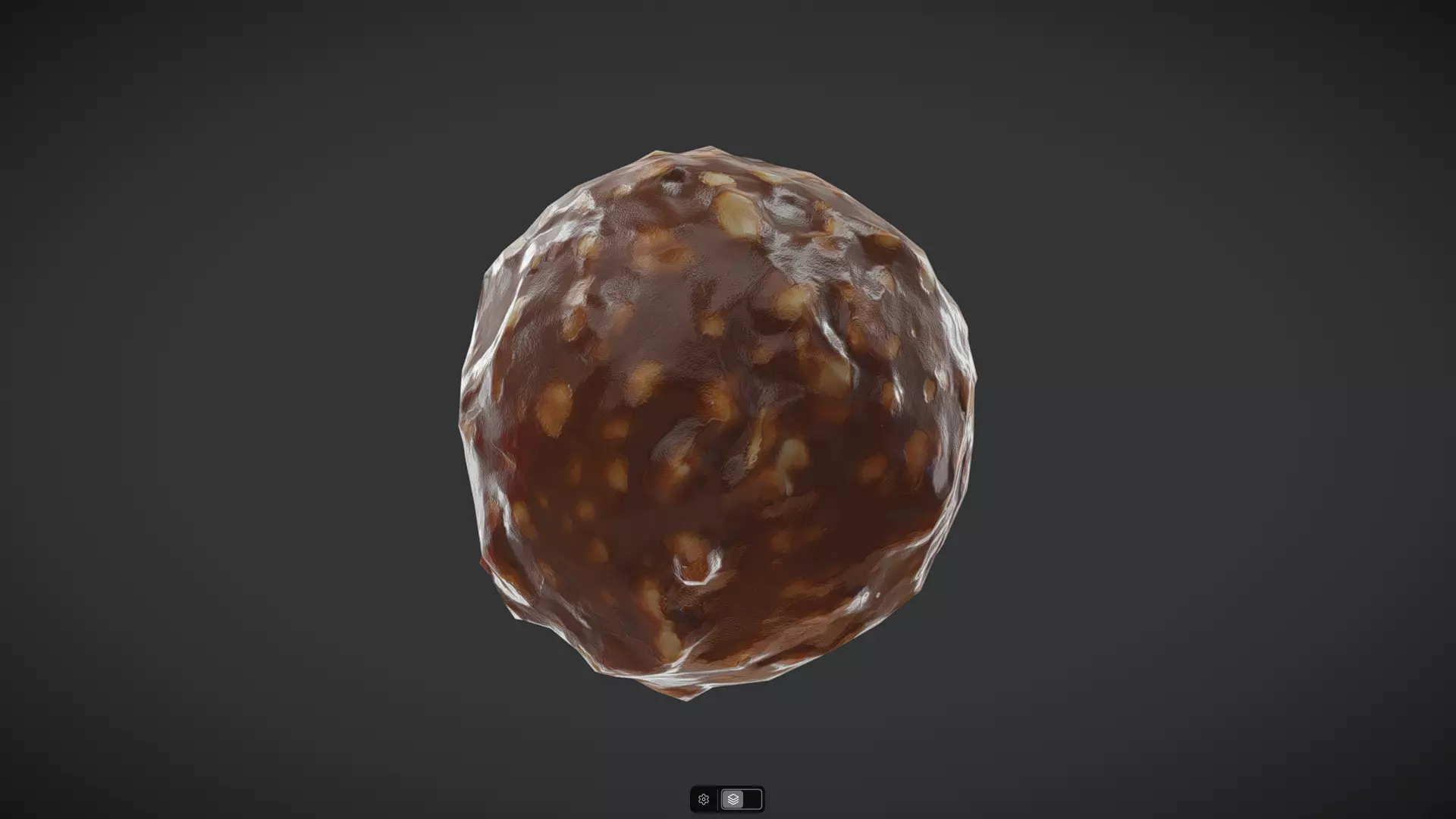 Chocolate Praline Low-poly 3D model_3