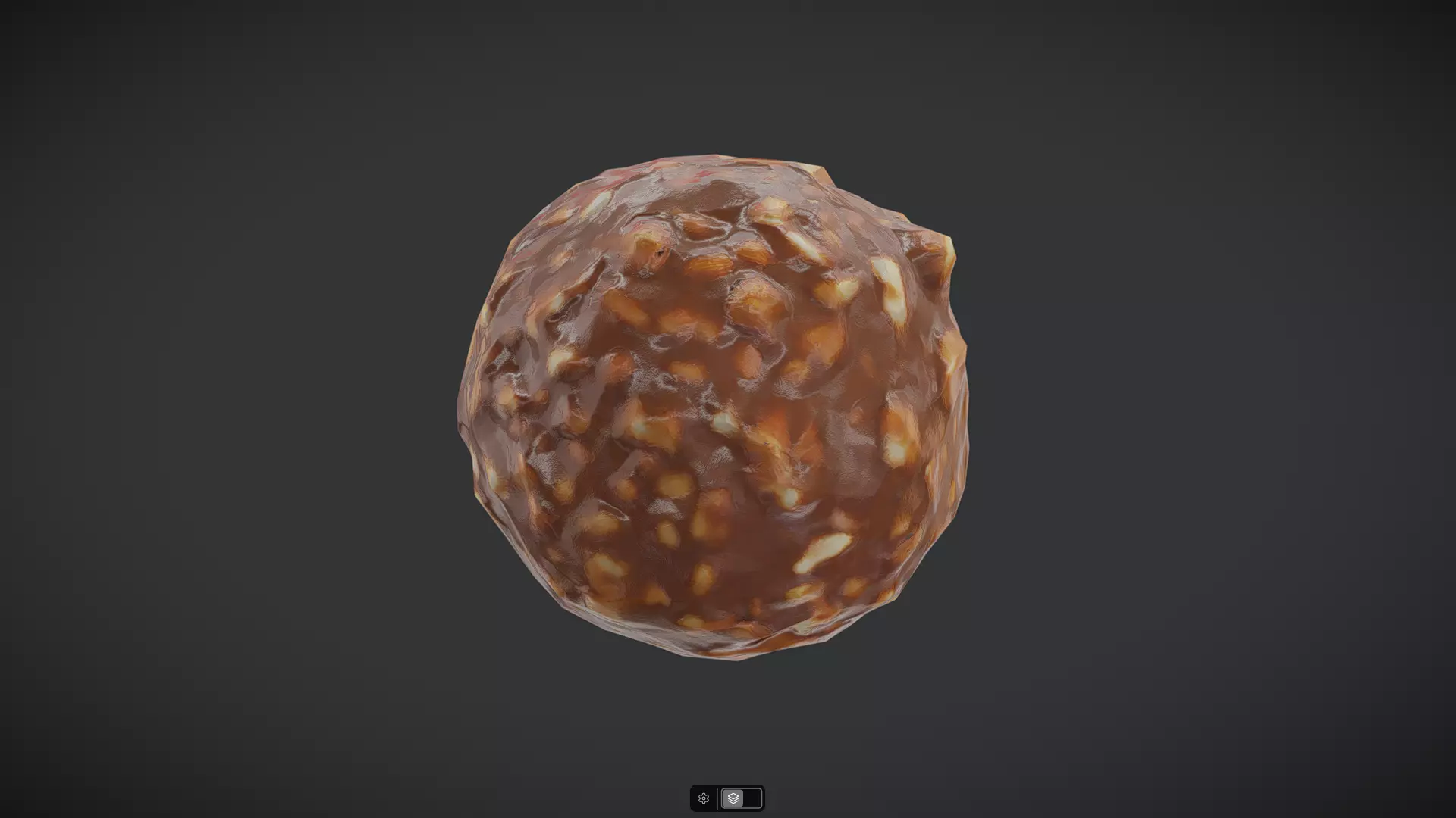 Chocolate Praline Low-poly 3D model_5