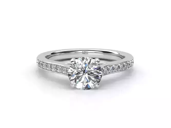 ZLSA03 person engagement ring gold