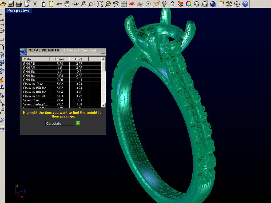 ZLSA04 oval diamond engagement ring 3D print model_3