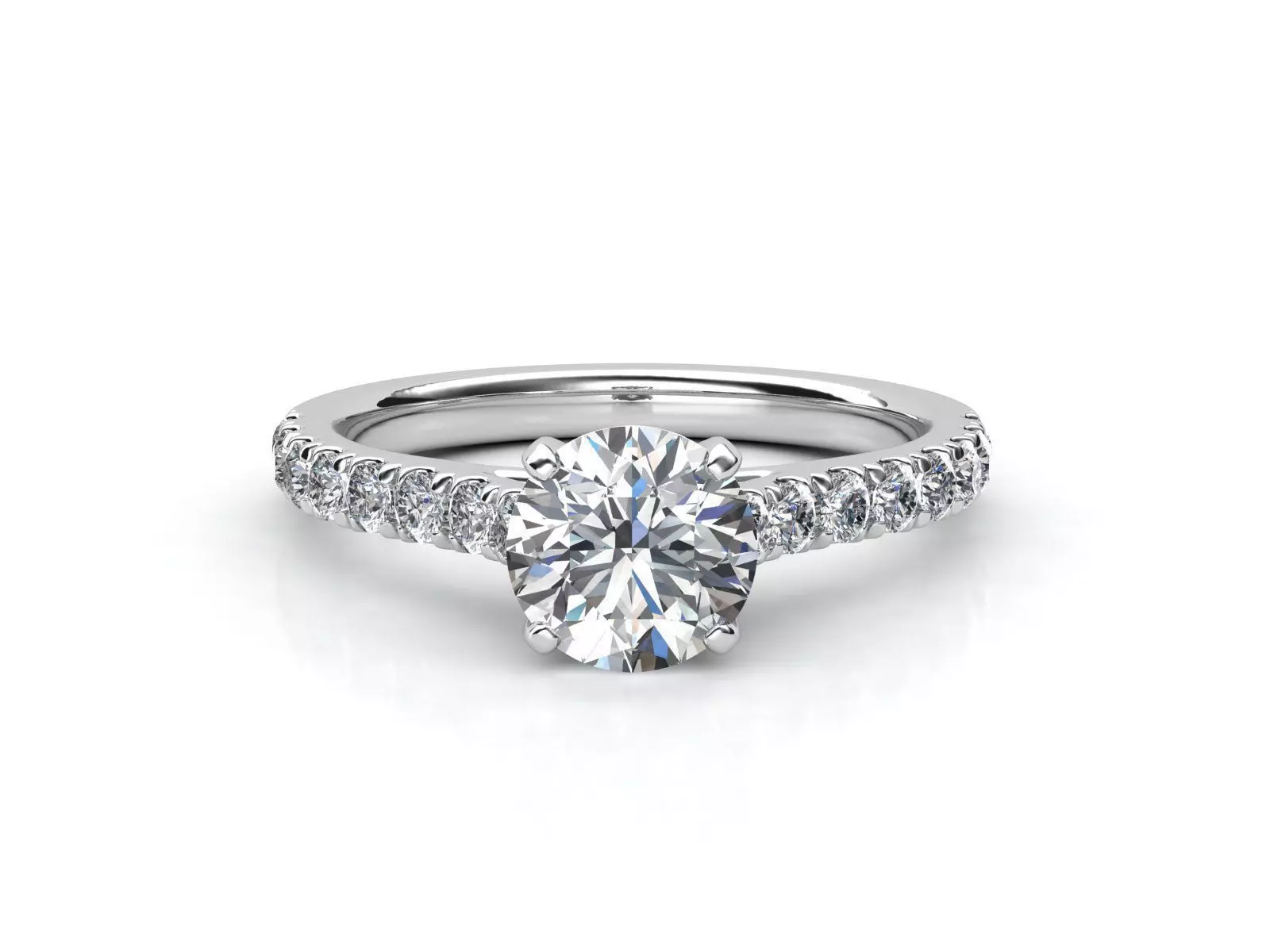 ZLSA04 oval diamond engagement ring 3D print model_0