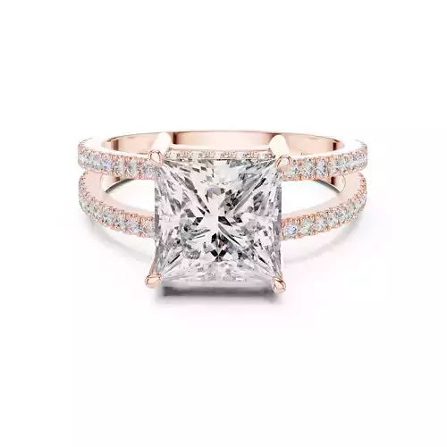 Princess Solitaire Ring 3dm stl renders animation videos