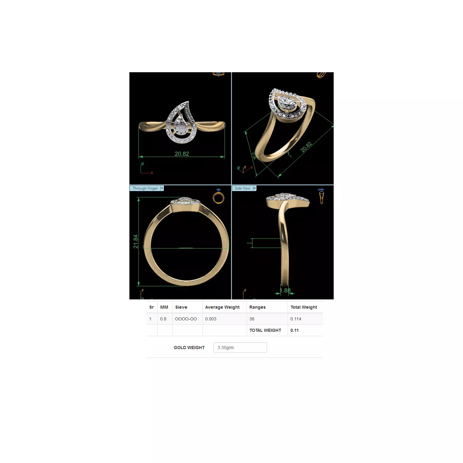 Women Ring Render 3dm STL MTL SLC JCD OBJ FBX Details 3D print model_24