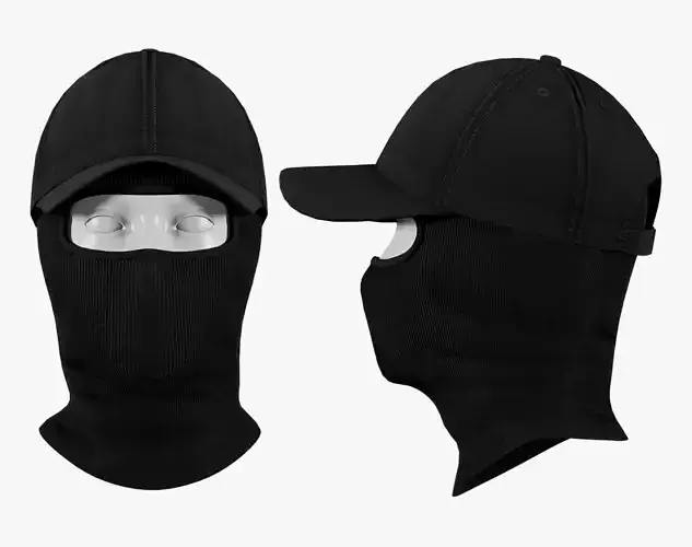Balaclava with Baseball Cap Game Ready PBR 4K Low-poly 3D model