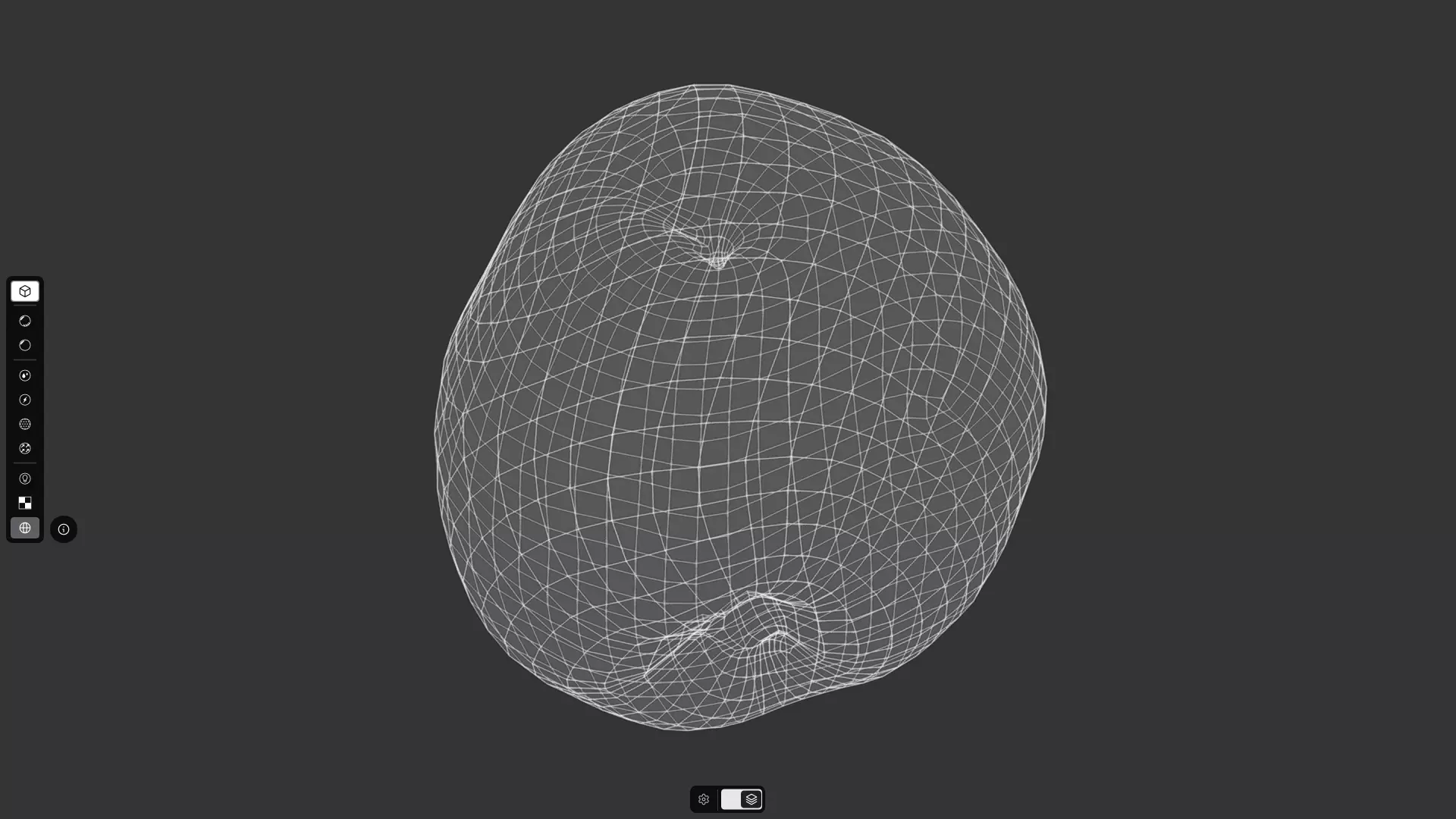 Peach Low-poly 3D model_4