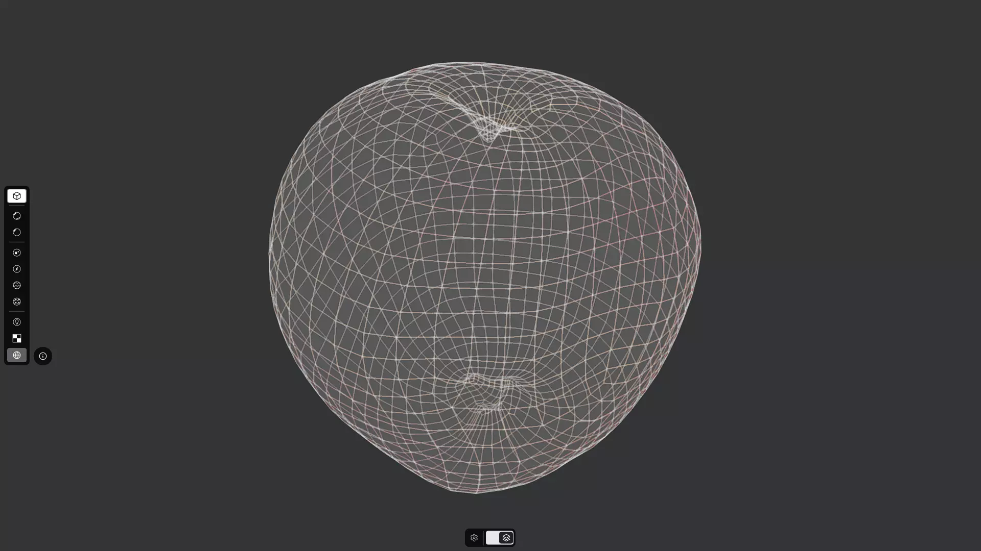 Peach Low-poly 3D model_2