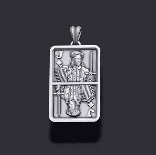 Diamonds Jack playing card pendant light 3D print model