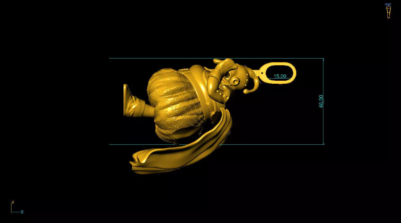 Fat Majin Buu Pendant 3D print model_4