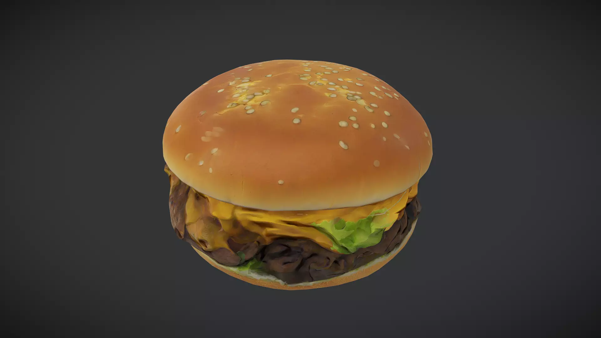 Cheese Burger Low-poly 3D model