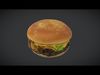 Cheese Burger Low-poly 3D model_1