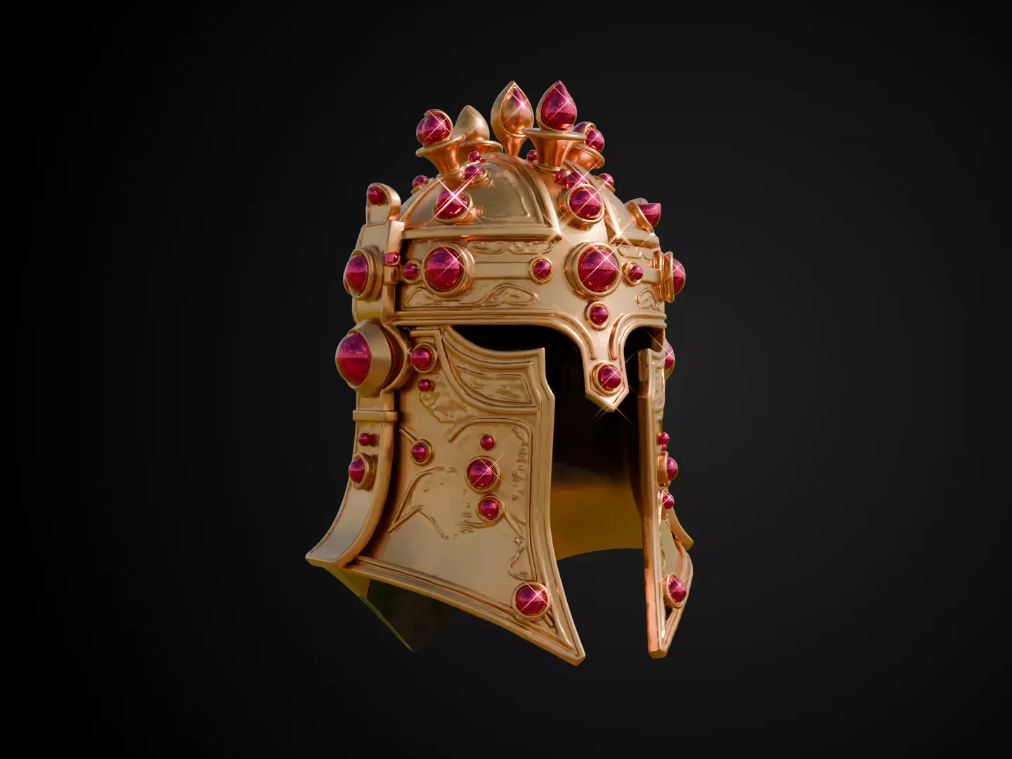 Stylized Persian Helmet - Royal Crescent 3D print model_1