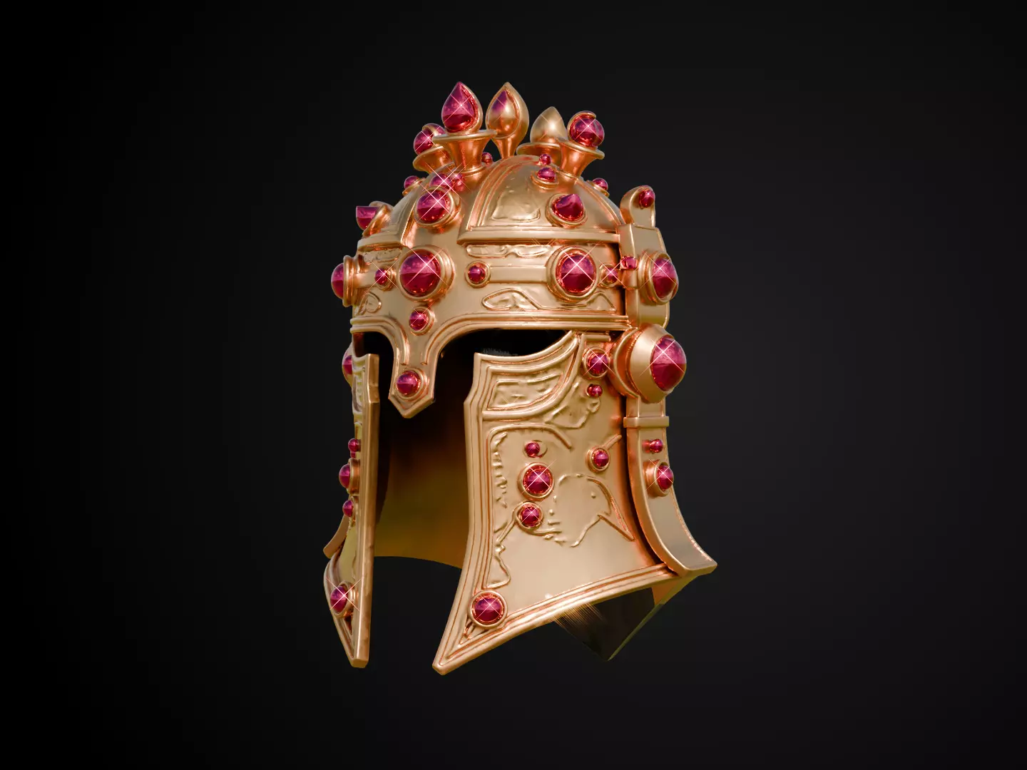 Stylized Persian Helmet - Royal Crescent 3D print model_11