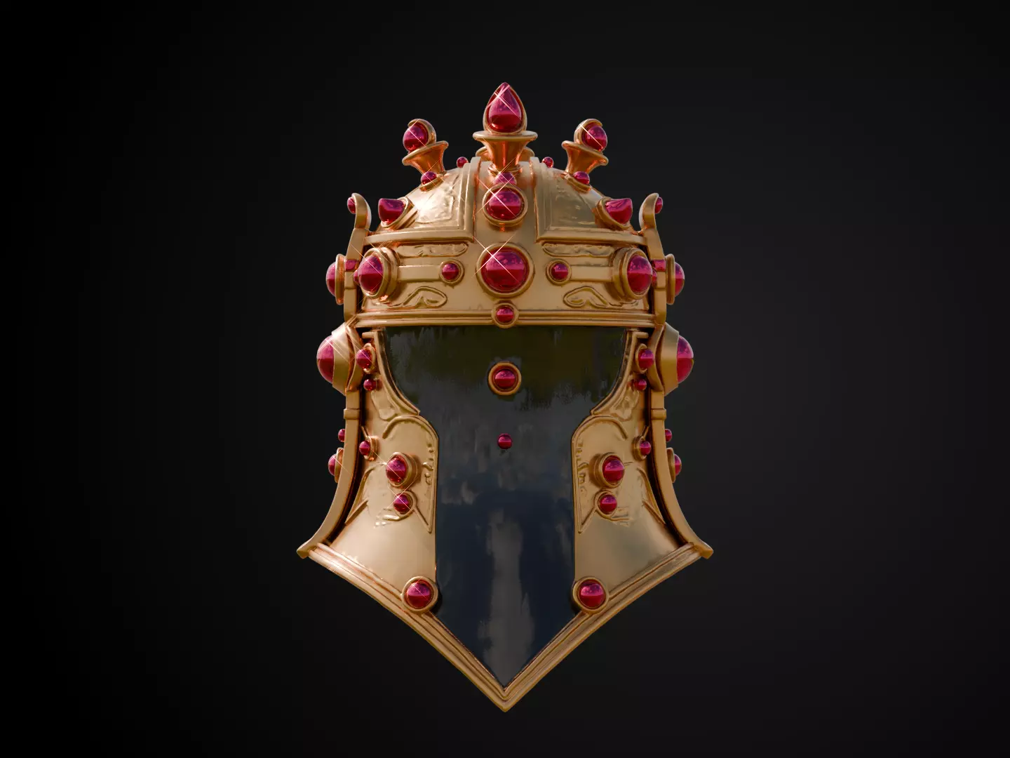 Stylized Persian Helmet - Royal Crescent 3D print model_6