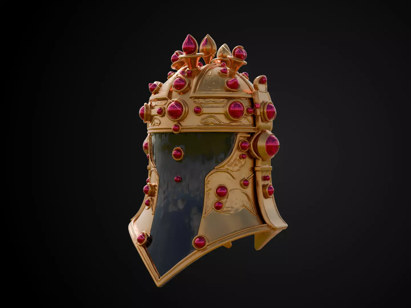Stylized Persian Helmet - Royal Crescent 3D print model_5
