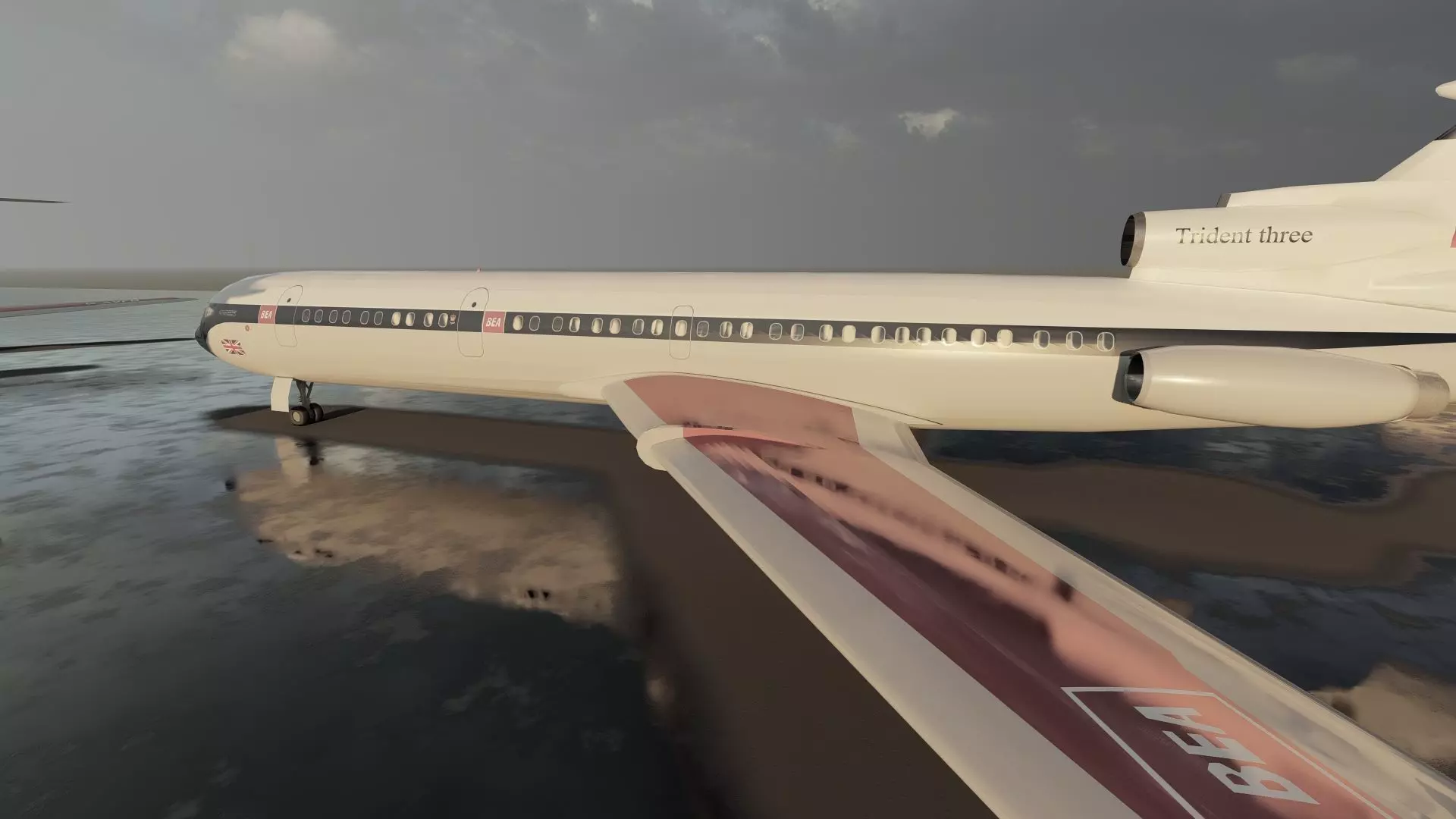 Hawker Siddeley TRIDENT 1C and 2E and 3B 3D model_11