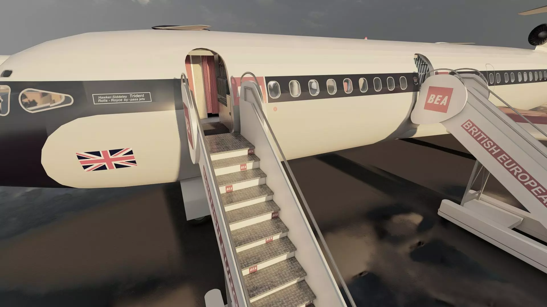 Hawker Siddeley TRIDENT 1C and 2E and 3B 3D model_21