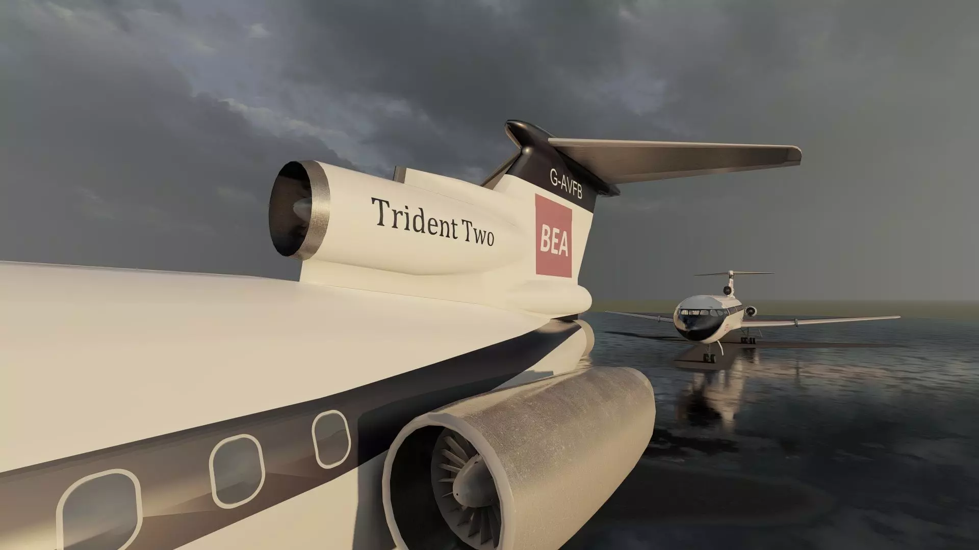 Hawker Siddeley TRIDENT 1C and 2E and 3B 3D model_14