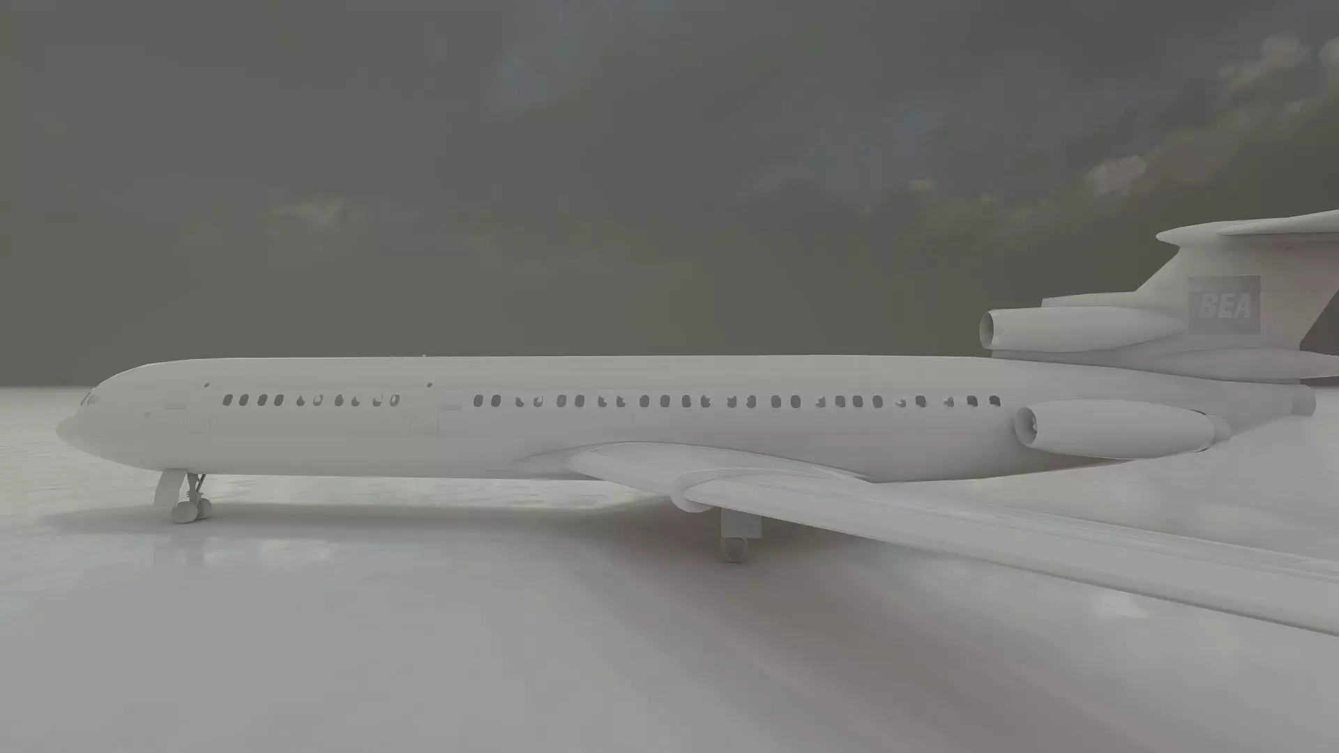 Hawker Siddeley TRIDENT 1C and 2E and 3B 3D model_41