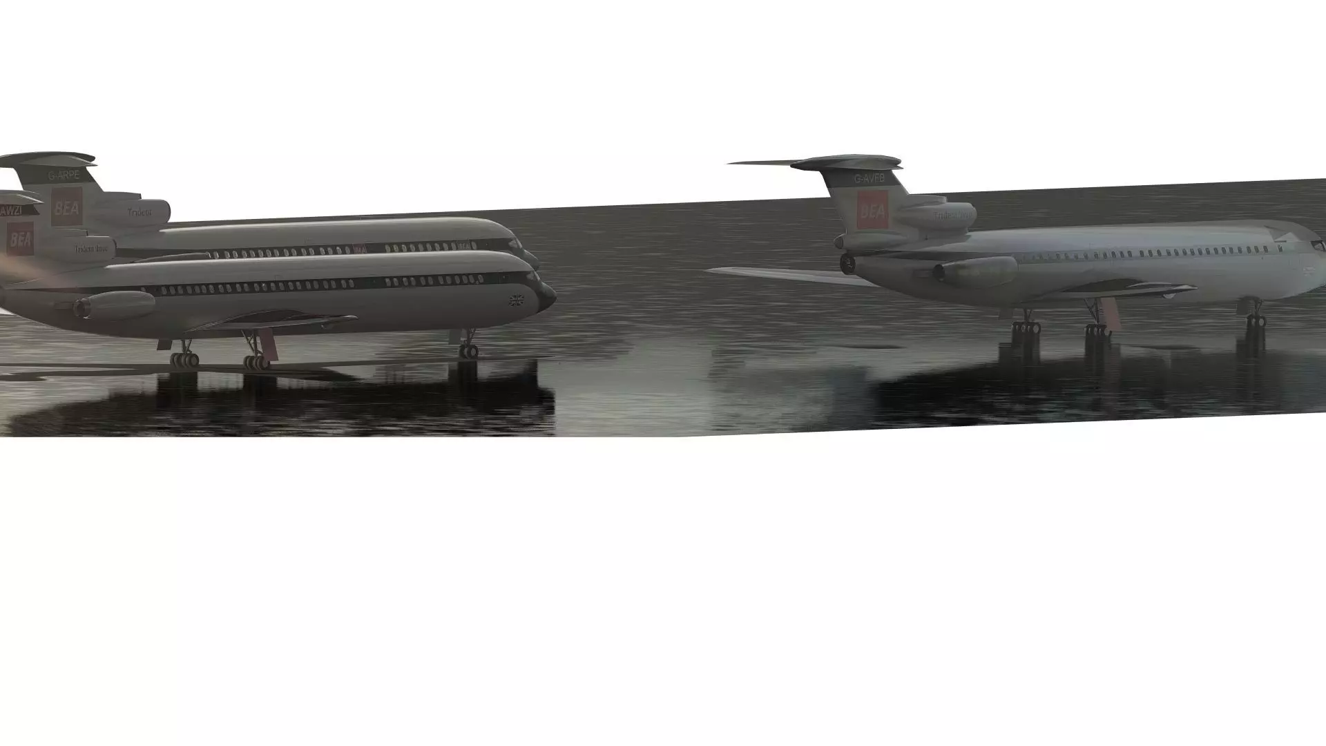 Hawker Siddeley TRIDENT 1C and 2E and 3B 3D model_6