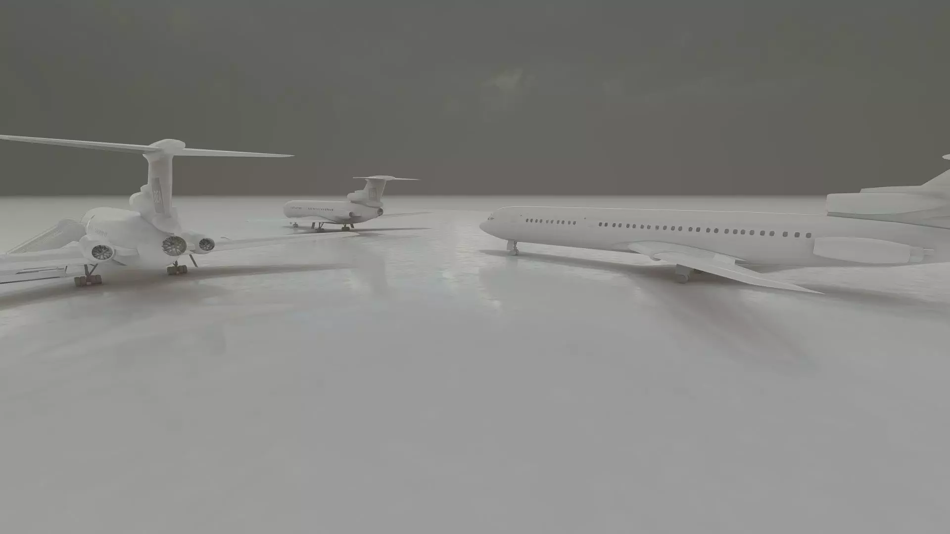 Hawker Siddeley TRIDENT 1C and 2E and 3B 3D model_40