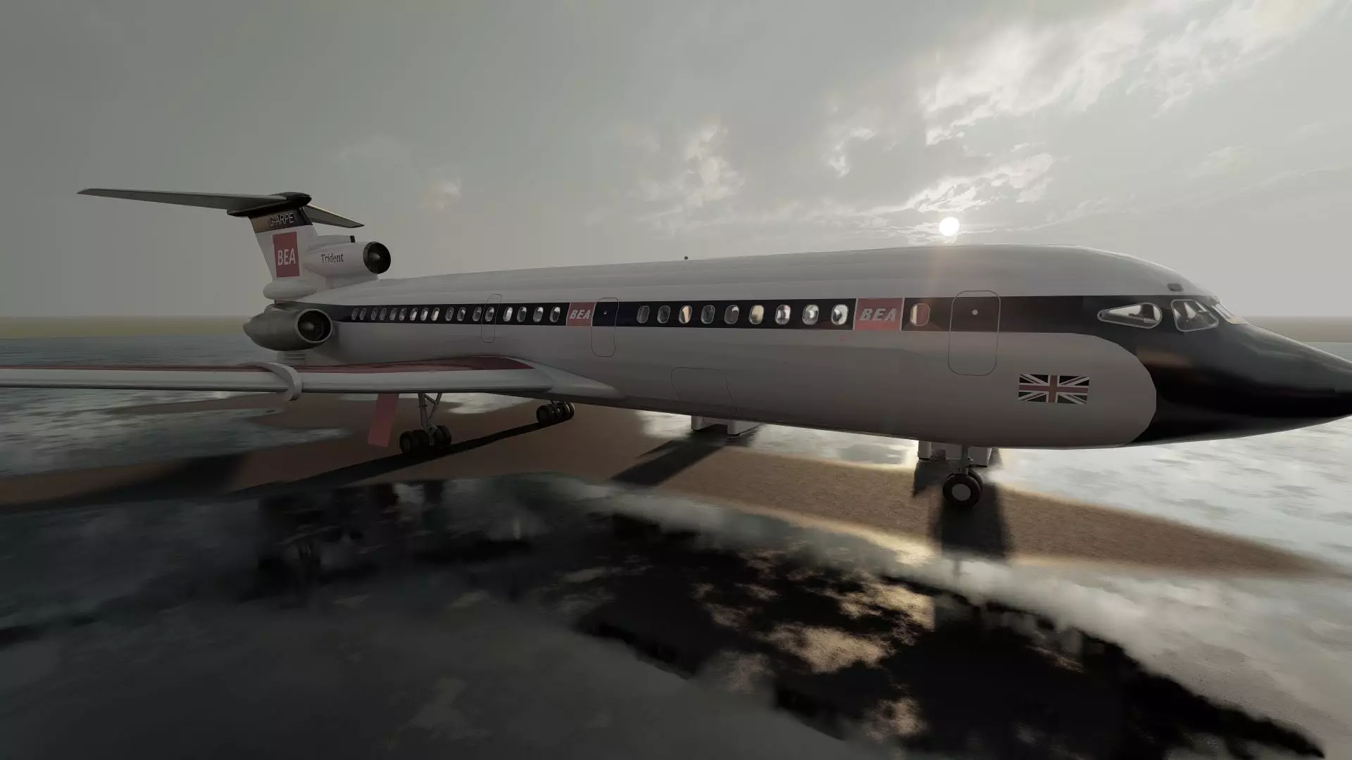 Hawker Siddeley TRIDENT 1C and 2E and 3B 3D model_15