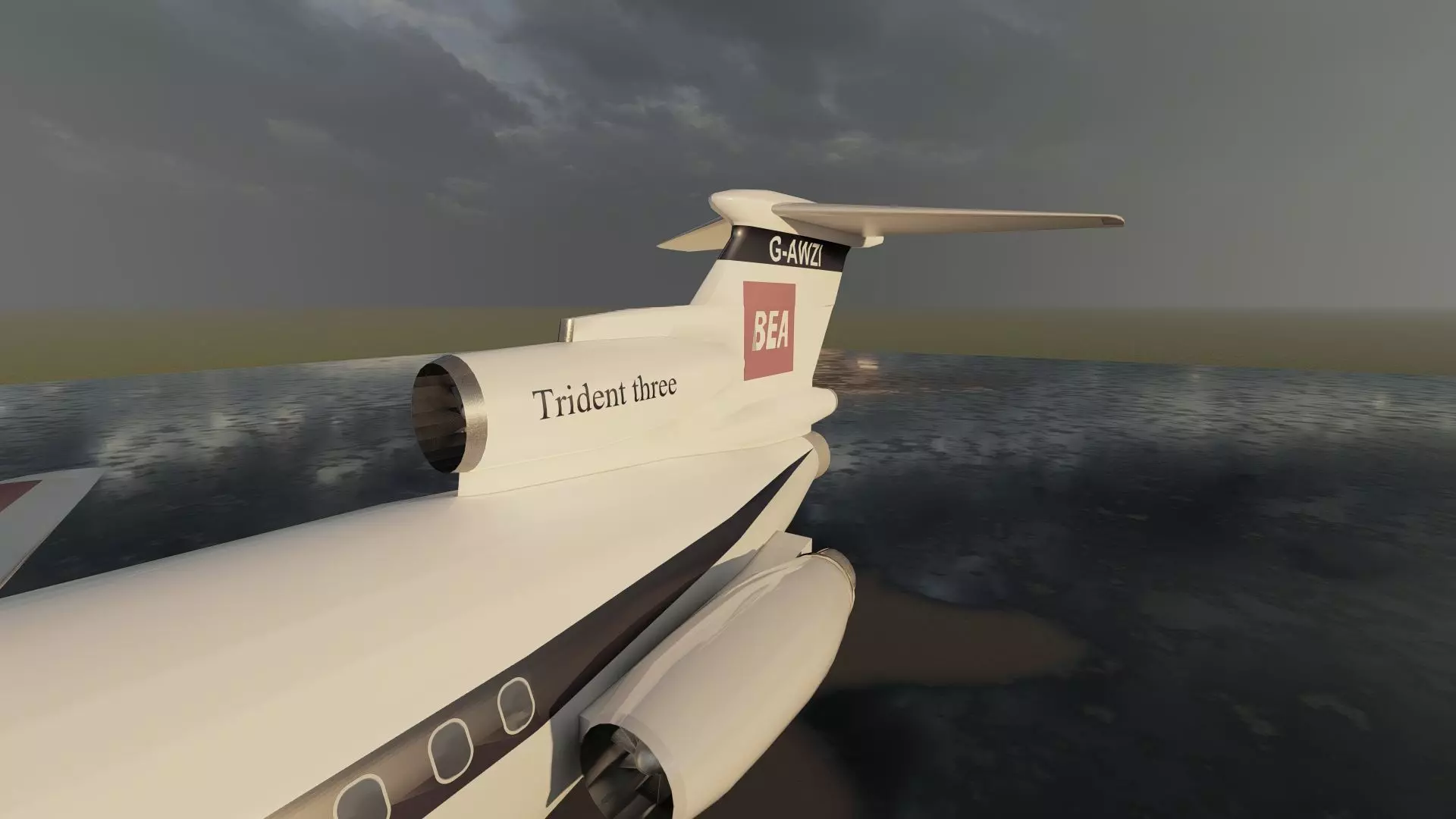 Hawker Siddeley TRIDENT 1C and 2E and 3B 3D model_17