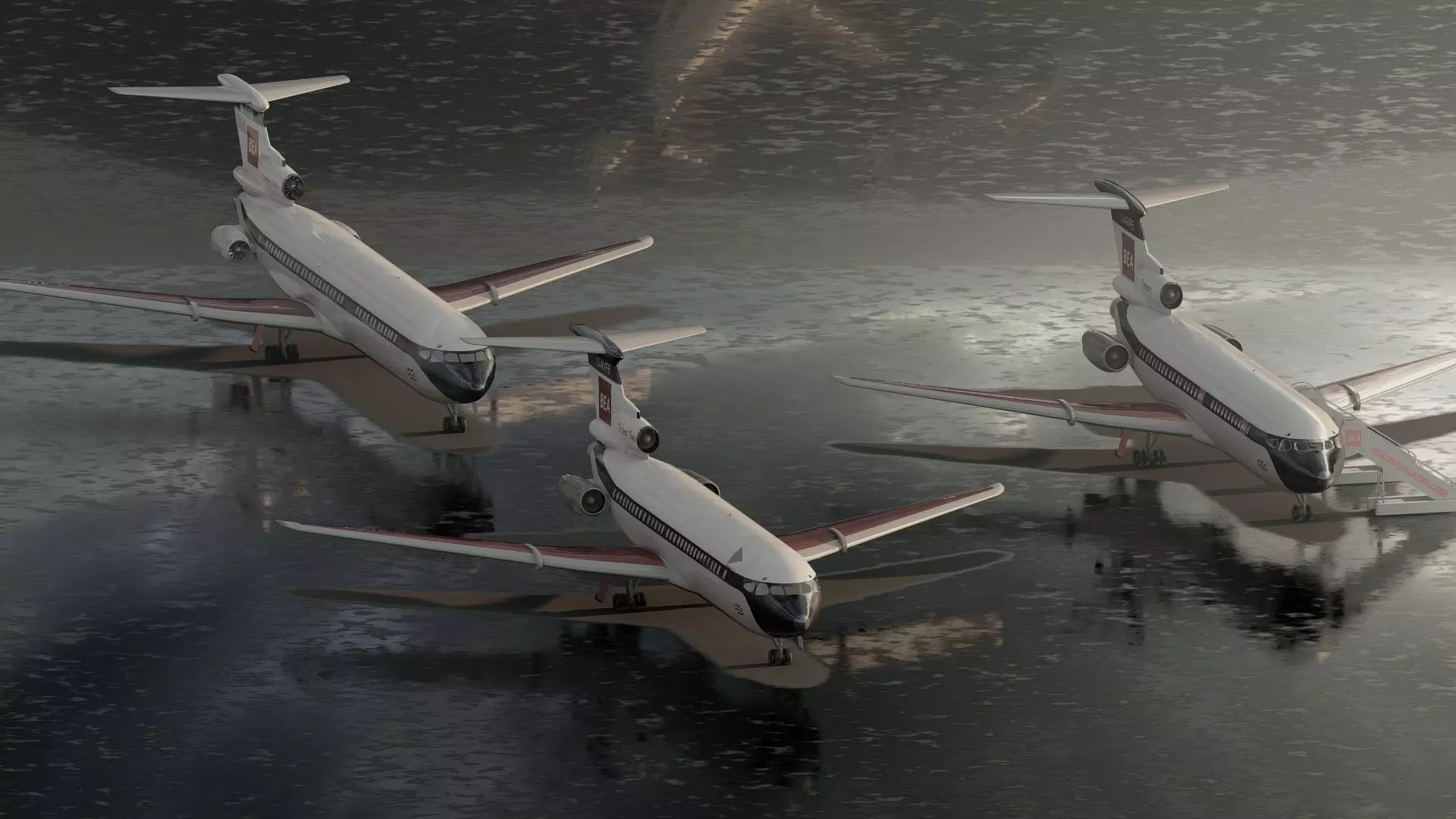 Hawker Siddeley TRIDENT 1C and 2E and 3B 3D model_4