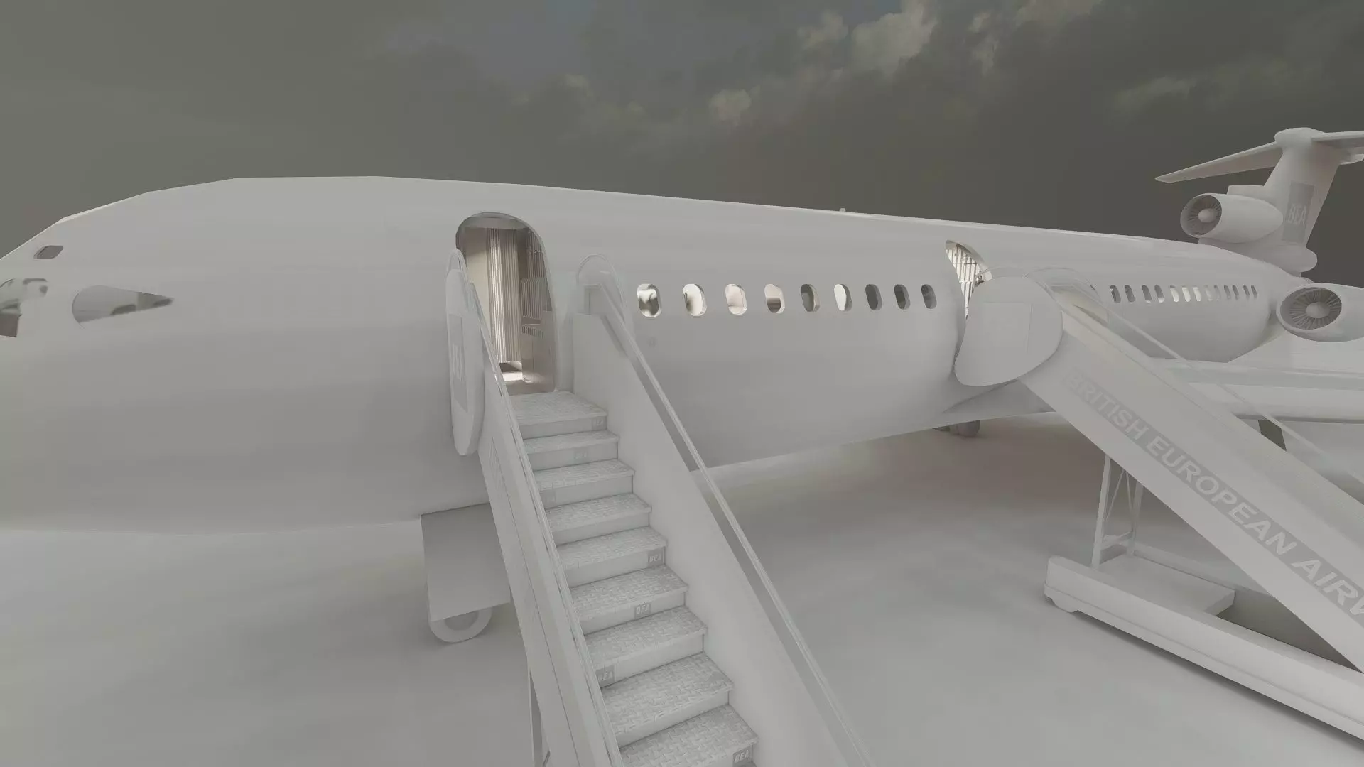 Hawker Siddeley TRIDENT 1C and 2E and 3B 3D model_45