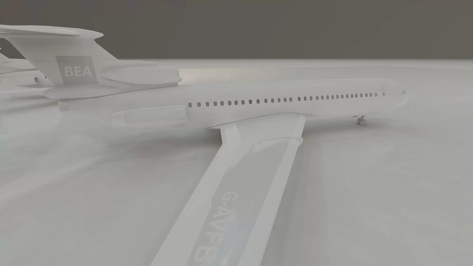Hawker Siddeley TRIDENT 1C and 2E and 3B 3D model_43