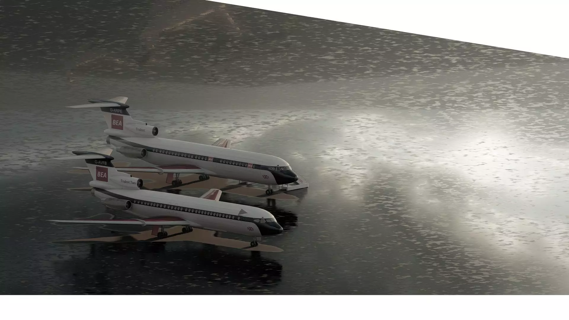 Hawker Siddeley TRIDENT 1C and 2E and 3B 3D model_3