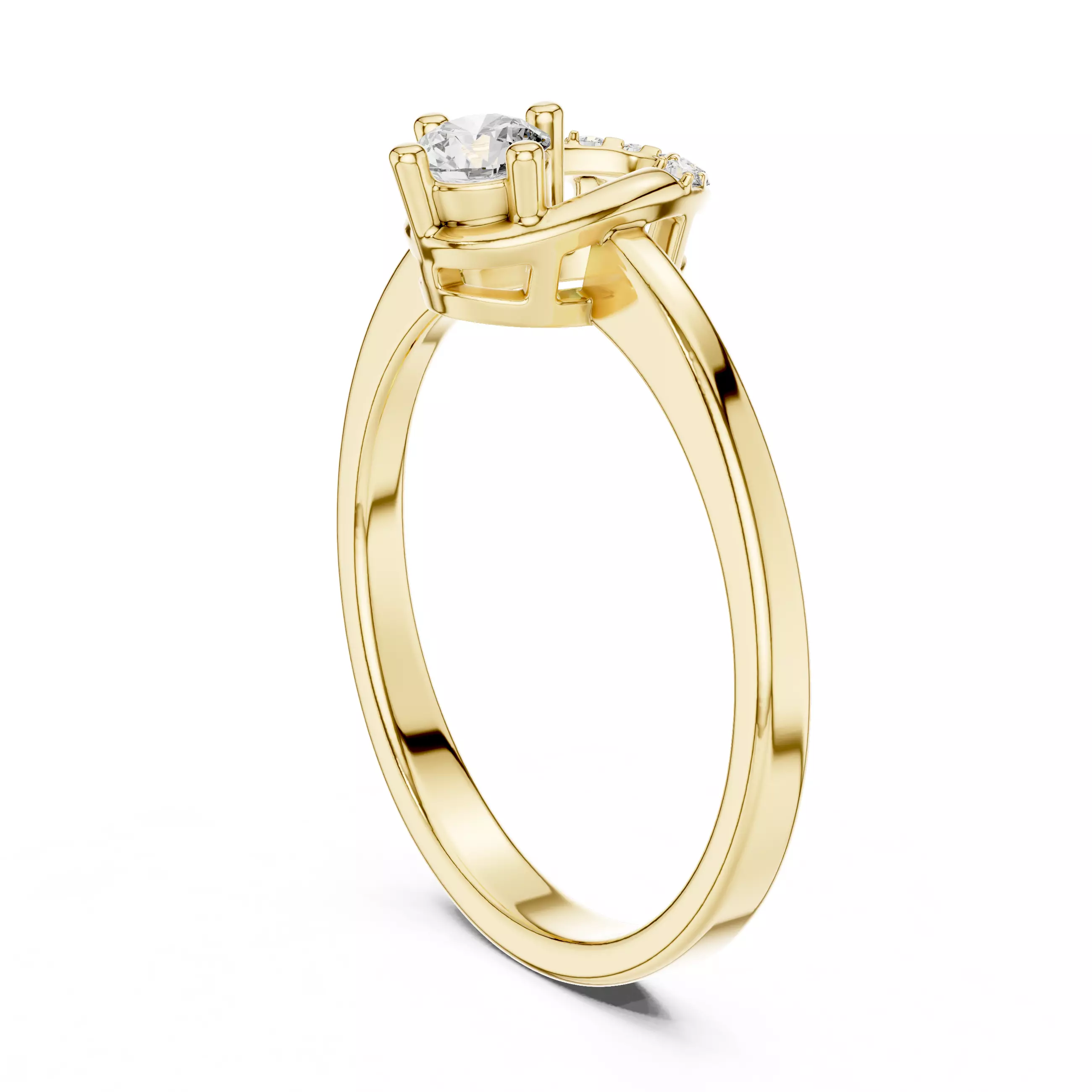 Light Solitaire Ring 3dm stl renders animation videos details 3D print model_10