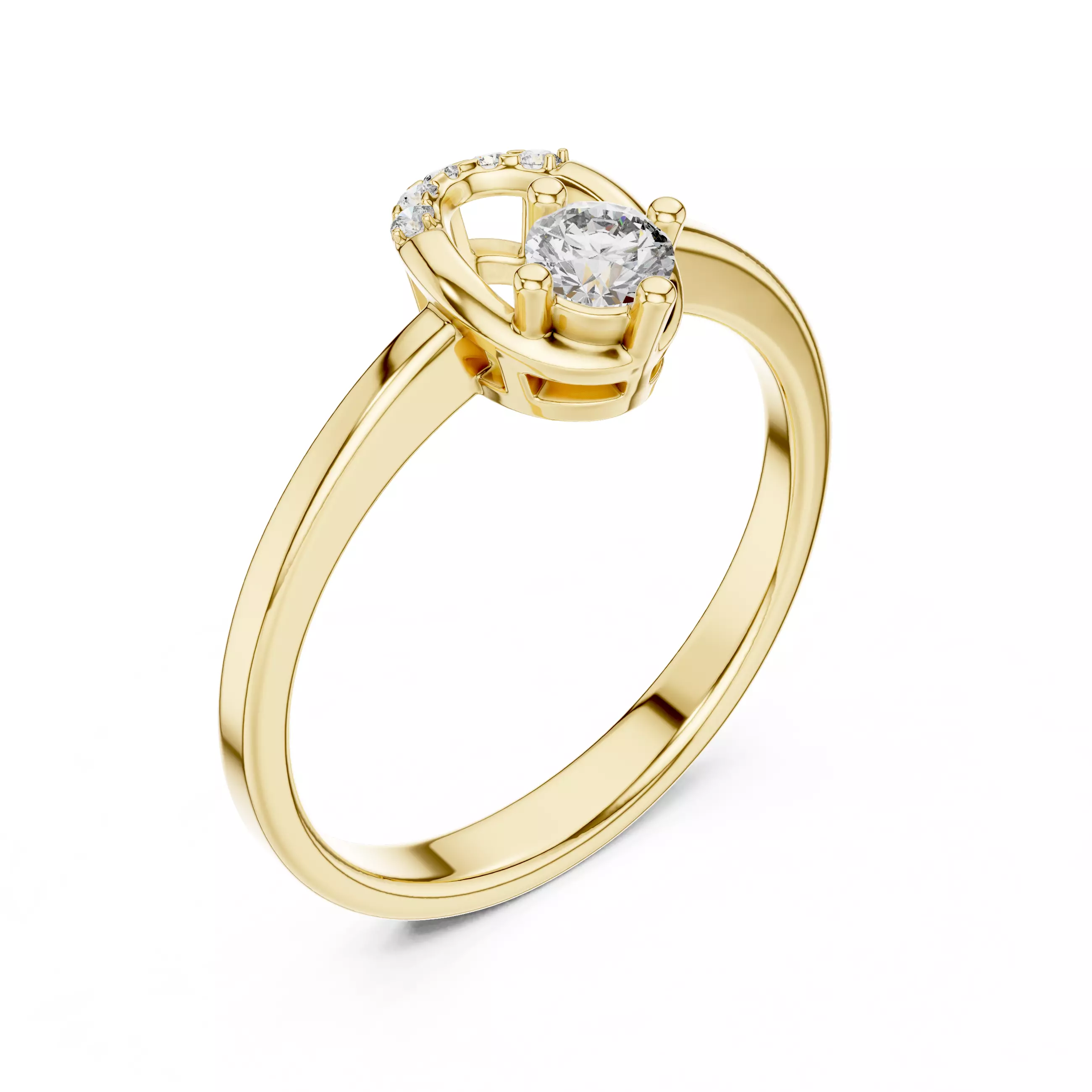 Light Solitaire Ring 3dm stl renders animation videos details 3D print model_11