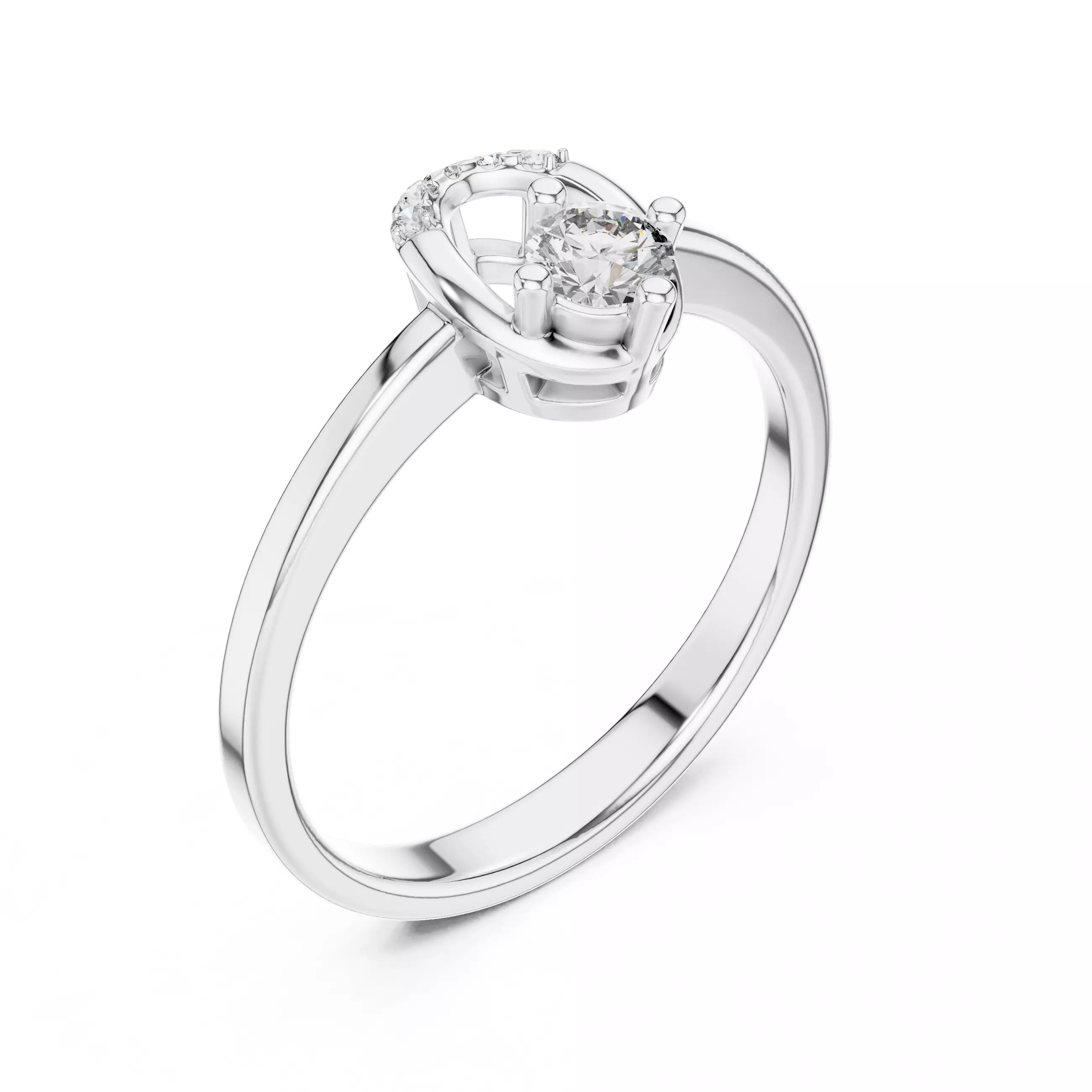 Light Solitaire Ring 3dm stl renders animation videos details 3D print model_7