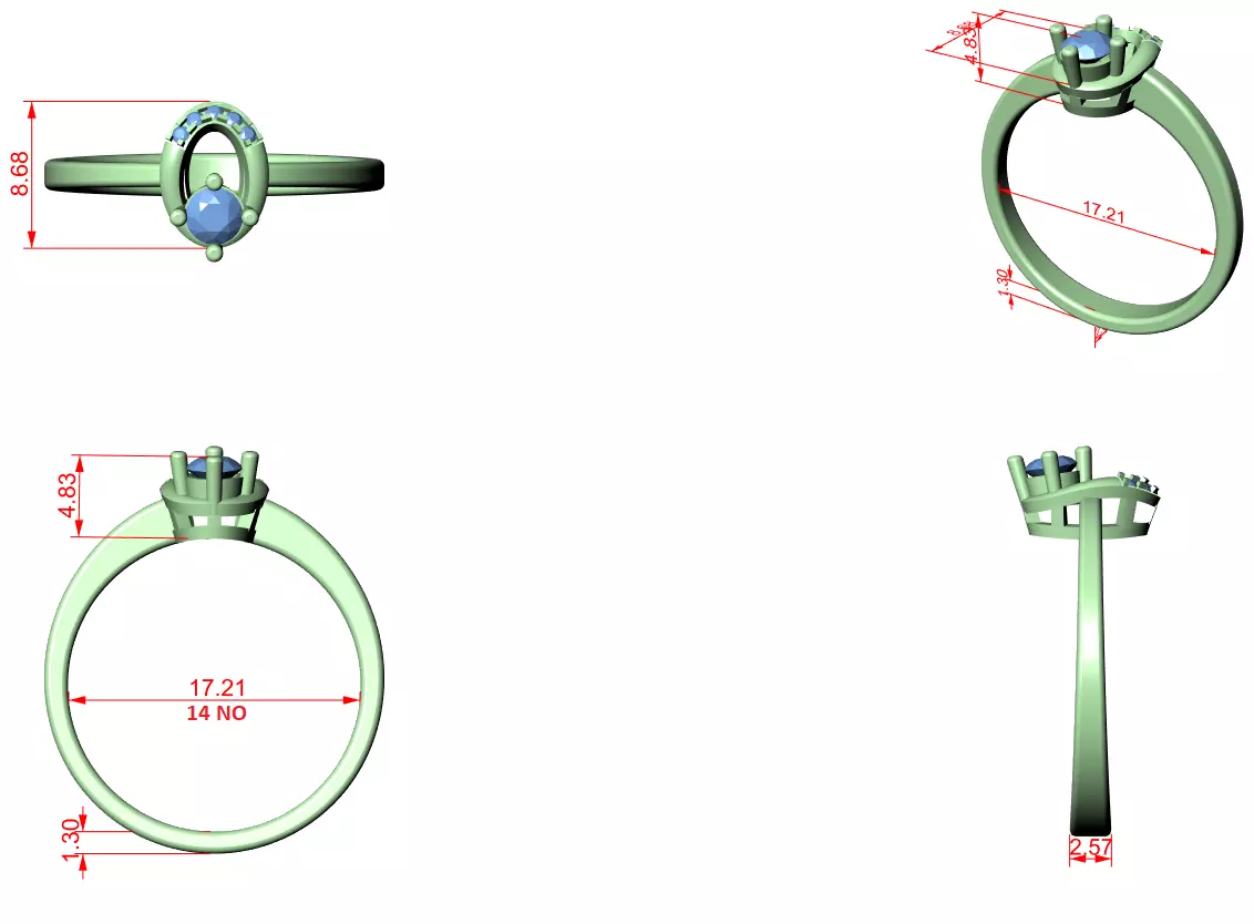 Light Solitaire Ring 3dm stl renders animation videos details 3D print model_1