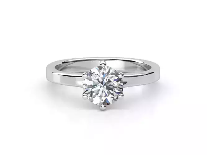 ZLS01 solitaire engagement ring with oval cut diamond
