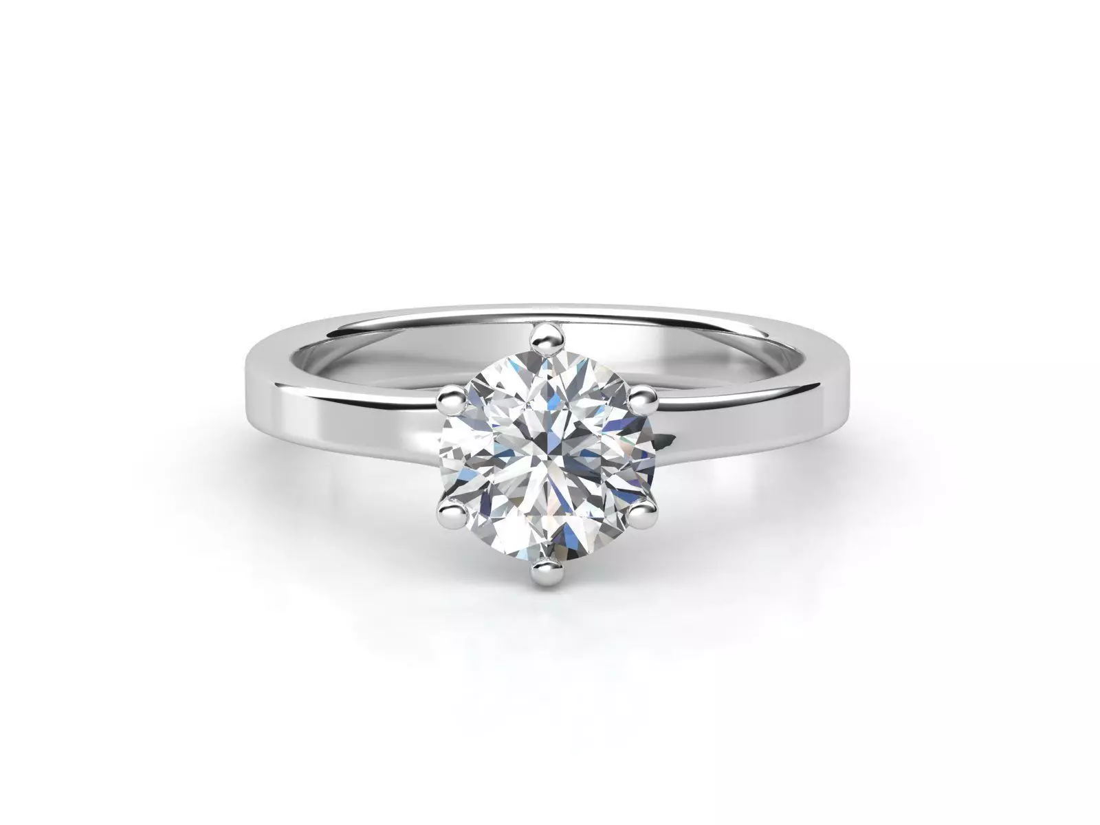 ZLS01 solitaire engagement ring with oval cut diamond 3D print model